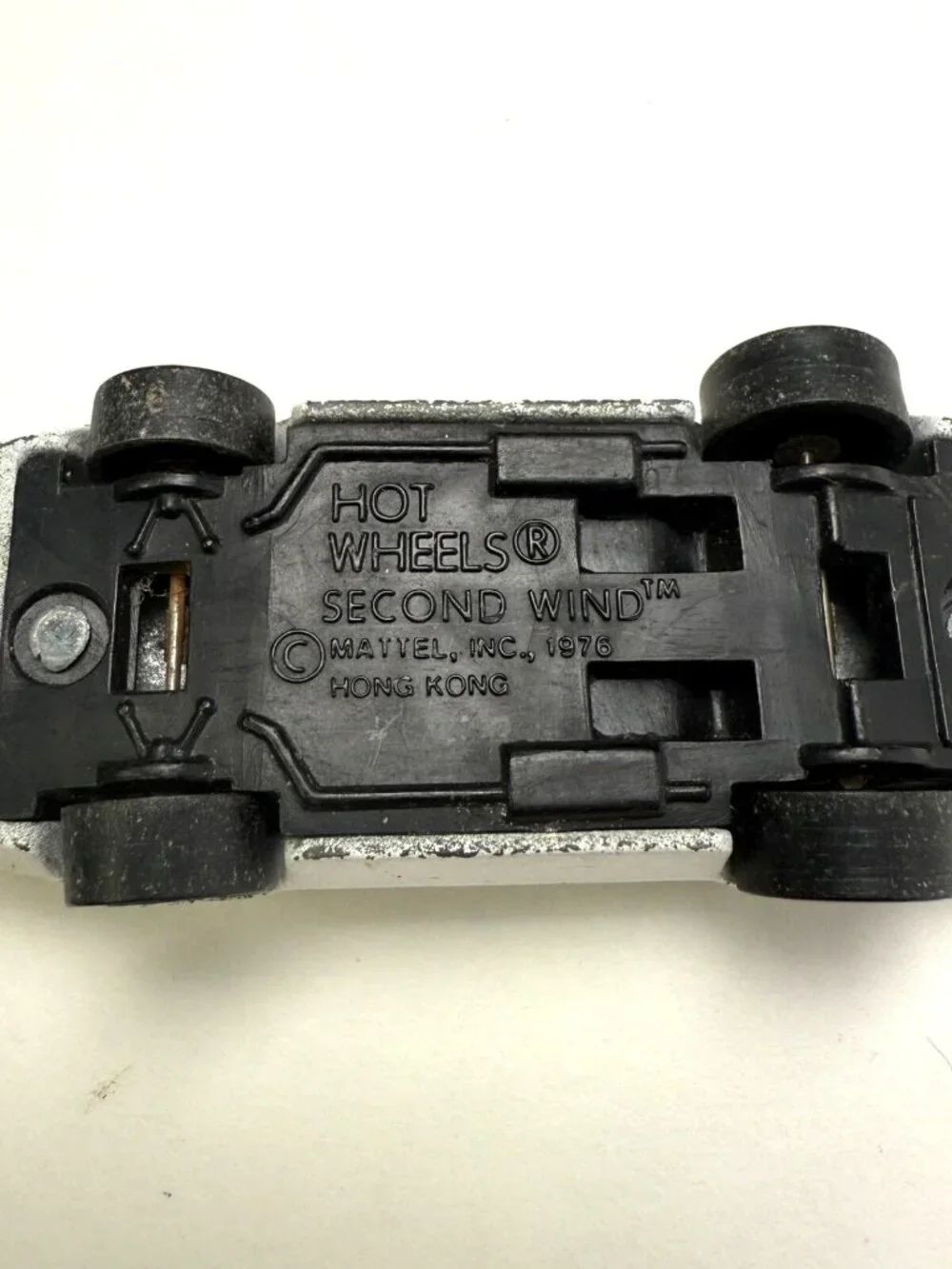 Vintage 1970's Hot Wheels Second Wind Diecast Car Mattel 1976 White 1:64 Mach 5